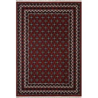 Webteppich , Dunkelrot , Textil , orientalisch , rechteckig , 80x150 cm , Teppiche und Böden, Teppiche, Webteppiche