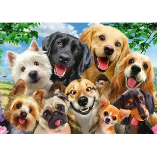 Schmidt Spiele 58390 Hunde Selfie, 500 Teile Puzzle