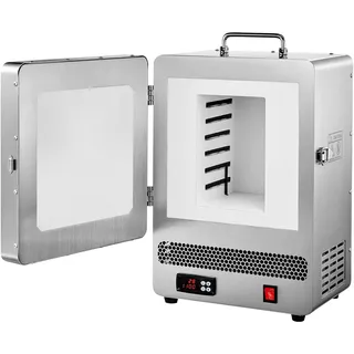 Vevor elektrischer Schmelzofen 1650 W digitaler Schmelzofen, elektrischer Brennofen mit max. Temperatur 1200 °C für Wachsausschmelzguss Ton-DIY Metallglühen Keramikbrennen PID-Temperaturregelung