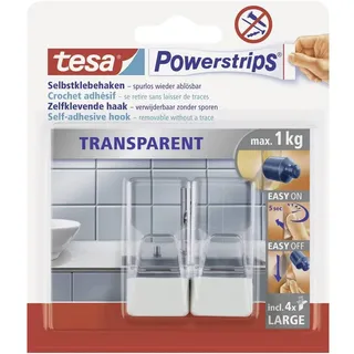 Tesa Garderobenhaken Transparent-Weiß