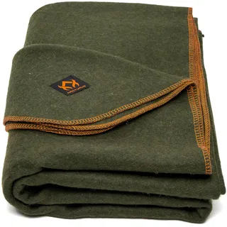 Arcturus Militärische Wolldecke, warm, dick, waschbar, ideal für Outdoor, Camping, Stadiondecke, Picknicks, Reisen, Auto- und Bushcraft-Überlebens-Kits, groß, 162,6 x 223,5 cm, 2 kg (Olivgrün)