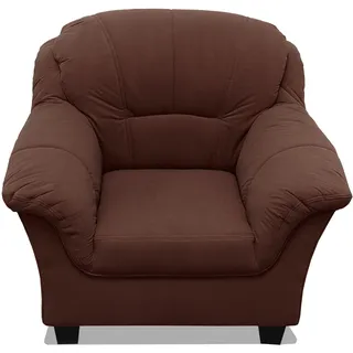 Home Affaire Sessel Budapest Wildlederoptik 98 x 84 x 80 cm Braun mit Rollen