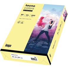 Bild von tecno colors A4 80 g/m2 500 Blatt hellgelb