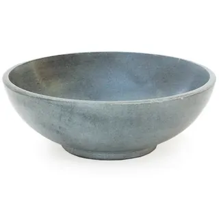 Nklaus Ø 15 cm Räucherschale Taikan Speckstein grau 5 cm hoch Weihrauchbehälter aus Naturstein Massive Schale rund Betriebsart Räucherkohle auf Sand 1369