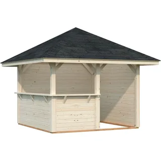 Palmako Holz-Pavillon Bianca 8,3 m2 Set 3 Tansparent Tauchgrundiert