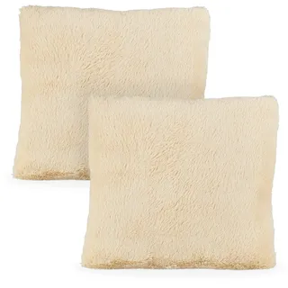 Relaxdays Dekokissen 35 x 40 cm Creme