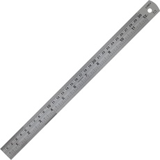 Linex SL30 Stahl-Lineal, 300 x 19mm, cm und Zoll-Skala, Umrechnungstabelle