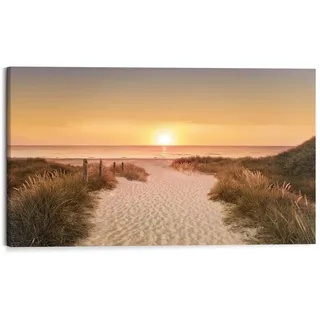 Kunstdruck REINDERS "Sonnenuntergang", orange (farbe bild(er): orange), B:118cm H:70cm T:2cm, MDF, Bilder, Kunstdruck