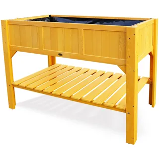 HABAU Hochbeet mit Ablage 117 x 90 x 59 cm Natur