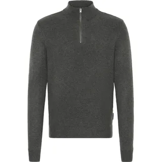 Troyer CASUAL FRIDAY "Troyer CFHeine", Herren, Gr. XL, grau (dunkelgrau melange), Obermaterial: 65% Polyacryl PAN. 27% Nylon NY. 5% Wolle mw. 3% Polyester PES., Pullover Troyer