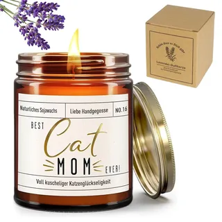 Komicea Duftkerzen im Glas für Katzenliebhaber, 9oz Großes Geschenk für Frauen & Katzenmama – Lustige Katze Deko, Ideales Geburtstagsgeschenk & Valentinstag für Freundin, Schwester, Mama