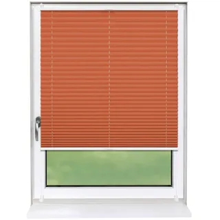 Deco-Raum Plissee Basic ohne Bohren , Orange , Textil , 65x150 cm , Heimtextilien, Vorhänge, Plissees