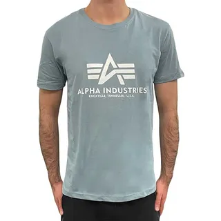 Alpha Industries Basic Kurzarm-T-Shirt Grey / Blue L
