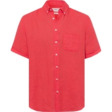 BRAX Herren Style Dan U Linen Garment DYE Herrenhemd aus sommerlichem Leinen mit Button Down Kragen Hemd, Watermelon, L