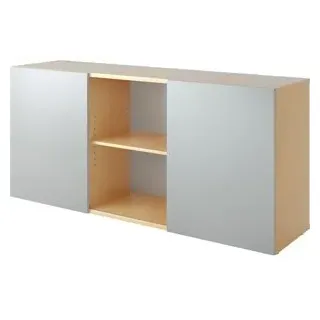 Hammerbacher Haziender Aktenschrank 160 x 42 x 74,8 cm silber