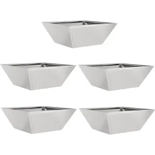 Garten-Pflanzgefäß 5 pcs Silber 40 x 40 x 15 cm Edelstahl - Silber