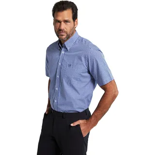 JP 1880 Herren große Größen Übergrößen Menswear L-8XL Hemd, Business, Halbarm, Vichy-Karo, bis 8XL, Comfort Fit, Easycare hellblau 7XL 722860700-7XL