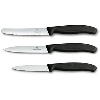 Victorinox Swiss Classic Küchenmesser Set 3-tlg. Schwarz