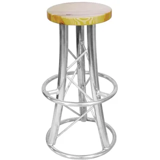 Alutruss Barhocker geschwungen Grau