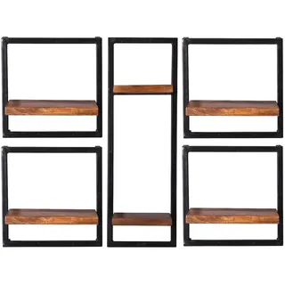 SIT Möbel Panama Wandregal 6 Fachböden Holz 0 x 0 x 0 cm Schwarz