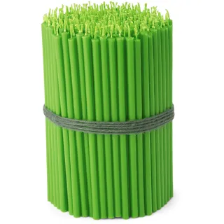 NKlaus - 250x Festtagkerzen grün Tropf- Rußfrei dünn L 16cm Qualität Paraffinwachs 36110