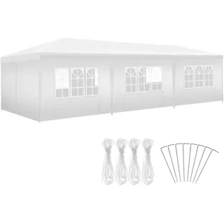 Tectake Miramas 9 x 3 m inkl. Seitenteile Weiß