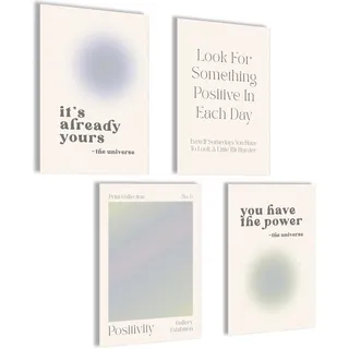 Aura Poster Set Aura Bilder Trust the Universe Aesthetic Style Preppy Room Decor Y2K Poster Ästhetik Yoga Gesetz der Anziehung Manifestation Set