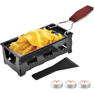 Tragbare Mini Käse Raclette Set, Tragbare Raclette, Antihaft Käse Griller Set, mit Praktischem Spachtel, zum Schmelzen Von Käse, Schokolade