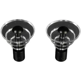 LIEDECO Gardinenstangen-Endstück Luna 2-läufig Ø 16 mm 6 cm Schwarz