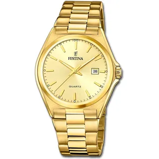 Festina Herrenuhr Klassik F20555/3 Armbanduhr Edelstahl gold UF20555/3