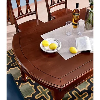 Esstisch Design Möbel Einrichtung Schiebetisch Tische Massivholz Tisch Neu Luxus - Braun
