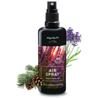 Allgäuquelle Bio Raumspray Lufterfrischer Duftspray Airspray Lavendel, Alpenzirpe und Eukalyptus Spray 100 ml