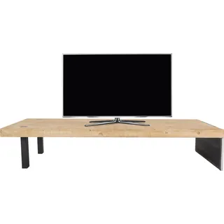 Lowboard HWC-L75, TV-Rack Fernsehtisch TV-Tisch, Industrial Massiv-Holz MVG- 40x200x60cm, natur - Braun