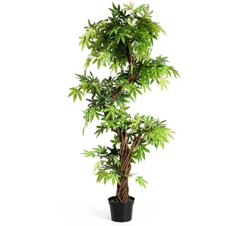 Costway Kunstpflanze grün, Kunststoff, cm, Dekoration, Blumen - Zubehör, Kunstpflanzen