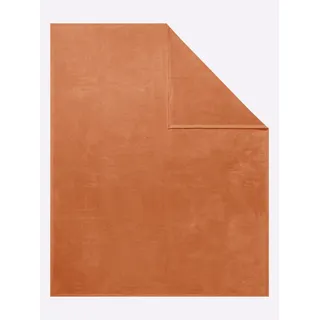 Wohndecke IBENA Gr. 1, orange (terra), B:150cm L:200cm, 58% Baumwolle, 35% Polyacryl, 7% Polyester, Wohndecken, Wohndecke