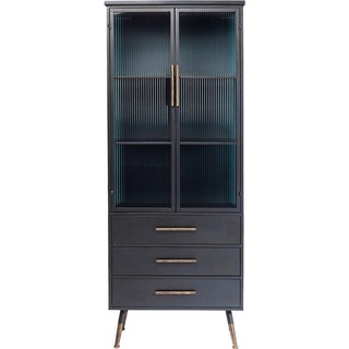 Kare Kare-Design Highboard Anthrazit, Messingfarben , 72x180x38 cm , Kleinmöbel, Kommoden, Highboards