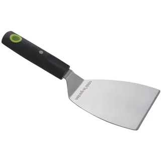 Cook’in Garden – Magnetische kurze Spachtel aus Edelstahl, ergonomischer Soft-Touch-Griff, ideales Zubehör für Grill und Plancha, praktisches Outdoor-Küchenutensil mit Aufbewahrungsmagnet