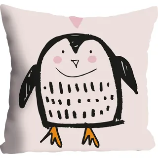 Queence Pinguin 40 x 40 cm Weiß