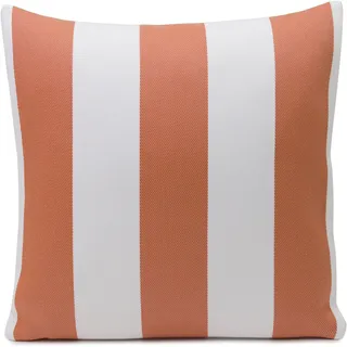 Dekokissen GÖZZE "Bali" Gr. 2, orange (apricot, weiß, gestreift), B:50cm L:50cm, Obermaterial: 65% Polyacryl, 35% Polypropylen, Dekokissen_Sitzkissen_Kissenhüllen, Dekokissen