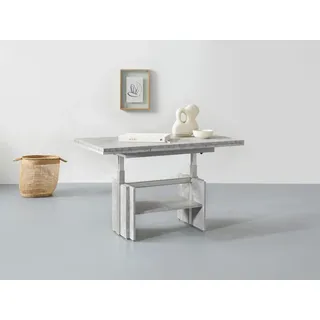 Hela Funktionscouchtisch Henner Grau Holz 110 x 53 x 68 cm