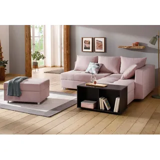 Home Affaire Ecksofa »Italia L-Form« mit Bettfunktion, mit Federkern Home affaire