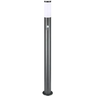 MONZANA Außenleuchte mit Bewegungsmelder Edelstahl 100cm Groß IP44 Wetterfest E27 Außen Garten Beleuchtung Wegeleuchte Outdoor Modern Anthrazit - Grau