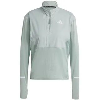 adidas Ultimate Hi Vis Reflective Halbreißverschluss-sweatshirt - Silver Green - XS