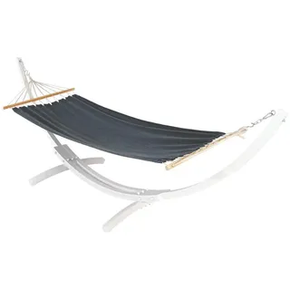 MCW Hängematte MIT Gestell Weiß, Grau , Holz , 320x114x98 cm , Gartenmöbel, Gartenschaukeln, Hängematten