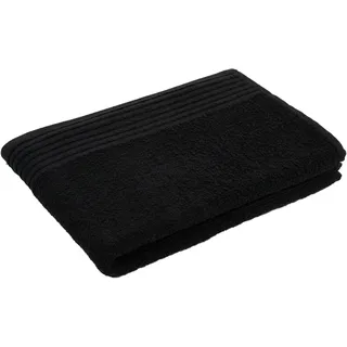 Gözze Gästehandtücher »Hanna« Set, Uni Farben, strukturierte Bordüre, 100% Baumwolle, schwarz