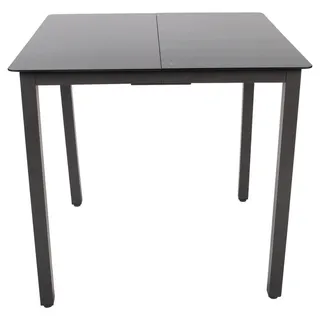 VCM Gartentisch 80 x 80 x 73 cm Schwarz