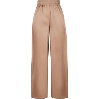 URBAN CLASSICS Satin Wide Leg Pants, softtaupe, M