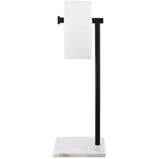 KES Toilettenpapierhalter Stehend Schwarz Klopapierhalter Edelstahl SUS304 Klorollenhalter Marmor Toilettenpapier Halter WC Toilettenrollenhalter Freistehend, BPH285S1-BK