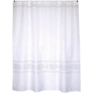 MSV 143198 Duschvorhang Premium Toralla aus Polyester 180x200cm, Mehrfarbig, 30 x 20 x 15 cm