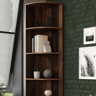 Vicco Eckregal 40 x 40 x 180 cm Braun